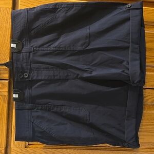 Eddie Bauer Womens Black Shorts Size 12 Casual Summer Zip Pockets